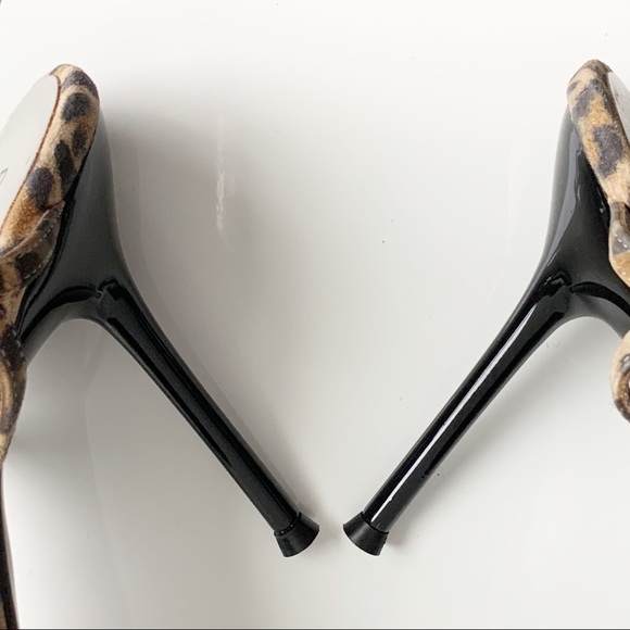 NWOT Dolce & Gabbana leopard open toe pumps SZ: 39 - Picture 10 of 16